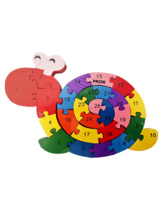 Rompecabezas de Madera Colorido PROW Caracol 26 Piezas