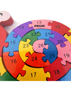 Rompecabezas de Madera Colorido PROW Caracol 26 Piezas 2