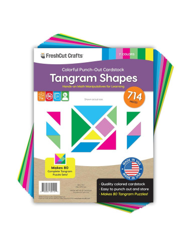 714 Piezas Formas Tangram FreshCut Crafts para Matemáticas