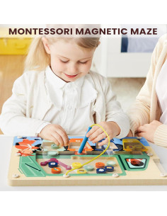 Juguete Montessori TOP BRIGHT Rampas de Autos y Laberinto Magnético 2