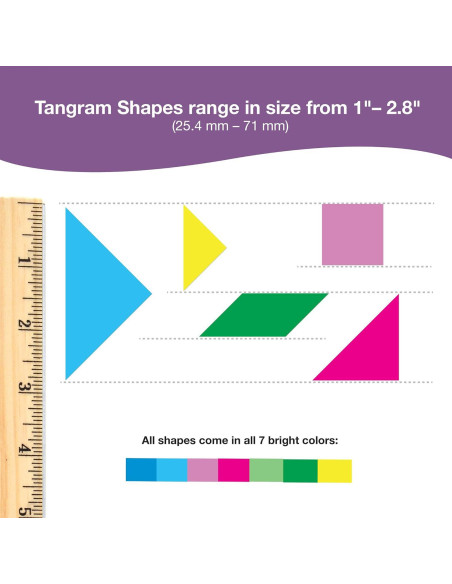 714 Piezas Formas Tangram FreshCut Crafts para Matemáticas