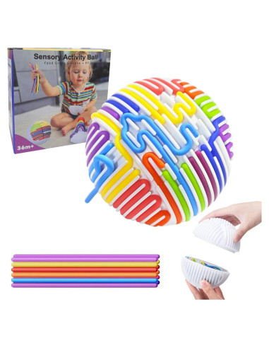 Juguete Sensorial Antiestrés Mookiraer - Bola y 16 Cuerdas