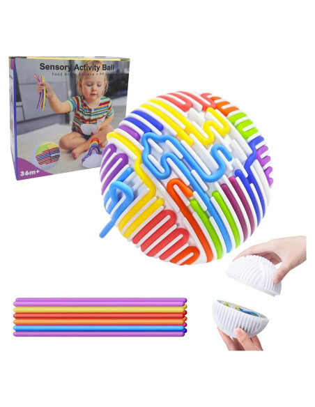 Juguete Sensorial Antiestrés Mookiraer - Bola y 16 Cuerdas