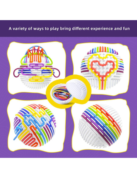 Juguete Sensorial Antiestrés Mookiraer - Bola y 16 Cuerdas