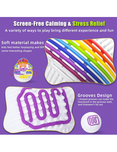 Juguete Sensorial Antiestrés Mookiraer - Bola y 16 Cuerdas