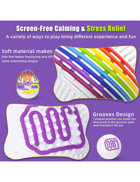 Juguete Sensorial Antiestrés Mookiraer - Bola y 16 Cuerdas