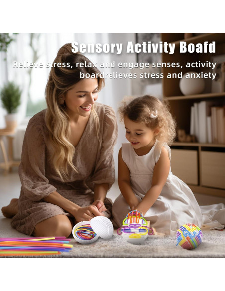 Juguete Sensorial Antiestrés Mookiraer - Bola y 16 Cuerdas