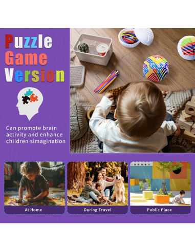 Juguete Sensorial Antiestrés Mookiraer - Bola y 16 Cuerdas