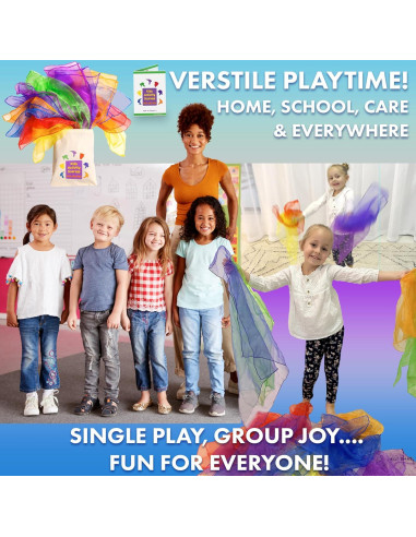 Bufandas de Danza y Malabarismo Covelico - 14 Piezas para Niños