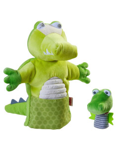 Conjunto de Títeres de Mano HABA Cocodrilo y Bebé 30 cm