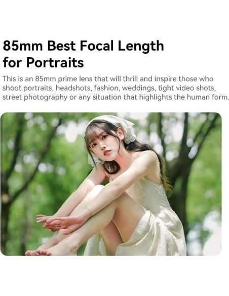 Lente 7artisans AF 85mm F1.8 para Sony E, Enfoque Automático y Manual Lente 7artisans AF 85mm F1.8 para Sony E, Enfoque Automático y Manual