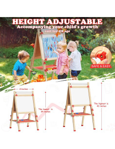 Caballete Infantil Doble Cara Weudear con Accesorios 4-8 Años 2