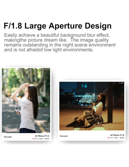 Lente 7artisans AF 85mm F1.8 para Sony E, Enfoque Automático y Manual Lente 7artisans AF 85mm F1.8 para Sony E, Enfoque Automático y Manual