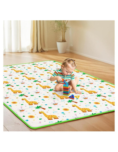 Alfombra de Juego Plegable para Bebés 127x196 cm Antideslizante