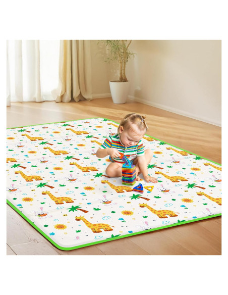 Alfombra de Juego Plegable para Bebés 127x196 cm Antideslizante