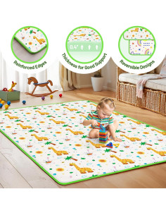 Alfombra de Juego Plegable para Bebés 127x196 cm Antideslizante 2
