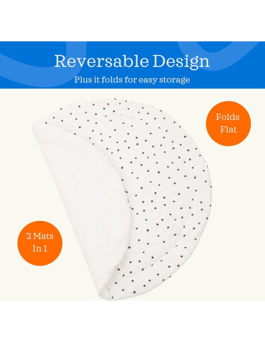 Alfombra de Juego Acolchada Poppyseed 109 cm Lavable para Bebés