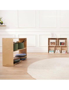 Armario de Almacenamiento ECR4Kids Streamline 2 Estantes Natural 2