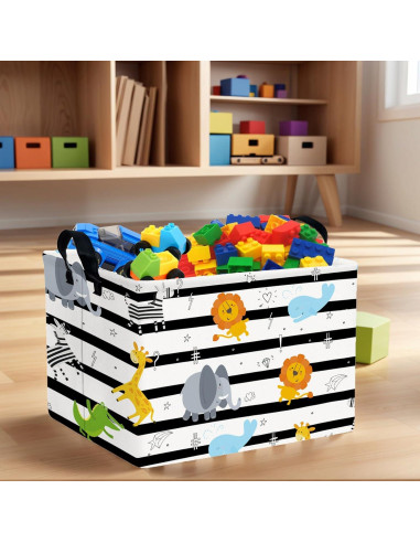 Cesta de Almacenamiento Infantil ASKETAM Animal Selva 37.8x25.4x22.9cm