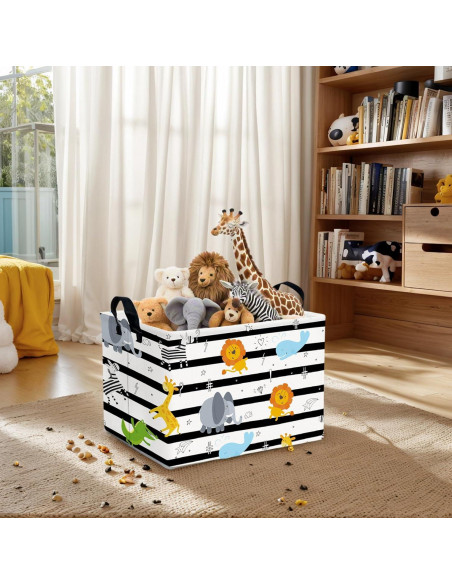 Cesta de Almacenamiento Infantil ASKETAM Animal Selva 37.8x25.4x22.9cm