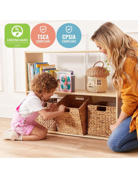 Armario de Almacenamiento ECR4Kids Streamline 2 Estantes Natural