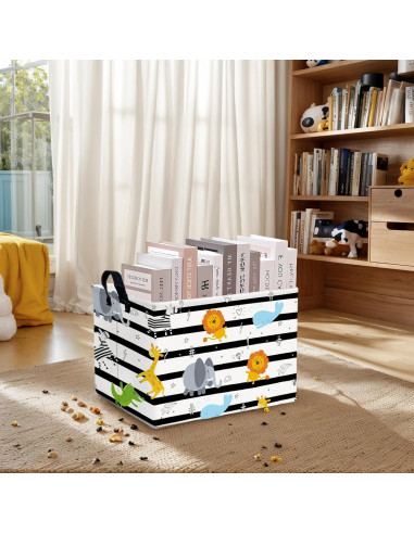 Cesta de Almacenamiento Infantil ASKETAM Animal Selva 37.8x25.4x22.9cm