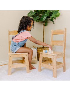 Juego de 2 Sillas de Madera Melissa & Doug para Niños - Rubias 2