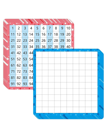 Tablero de Cien Doble Cara WEIZHEN para Matemáticas 1-100