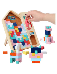 Tangramas de Madera GEMEM para Niños 4 a 8 Años - Puzzles Educativos
