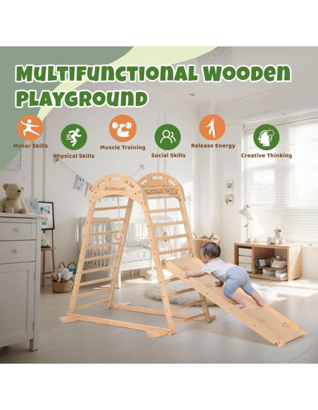 Parque Infantil Interior COSYLAND Estructura de Madera Natural