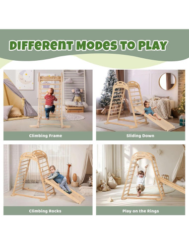 Parque Infantil Interior COSYLAND Estructura de Madera Natural