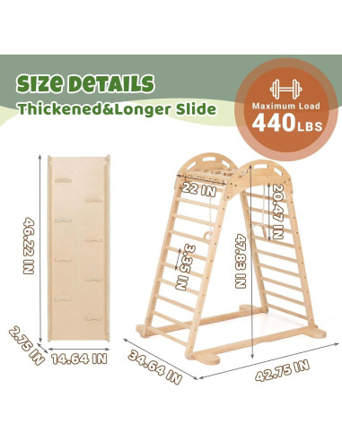 Parque Infantil Interior COSYLAND Estructura de Madera Natural