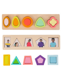 Juguetes de Rompecabezas Geométricos Adena Montessori 24 Formas