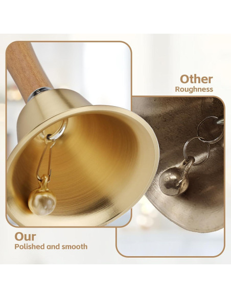 Campana de Mano Flezoo de Latón Sólido 8 cm - Súper Ruidosa