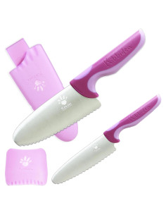 Juego de cuchillos para niños Kibbidea 4 piezas - Violeta