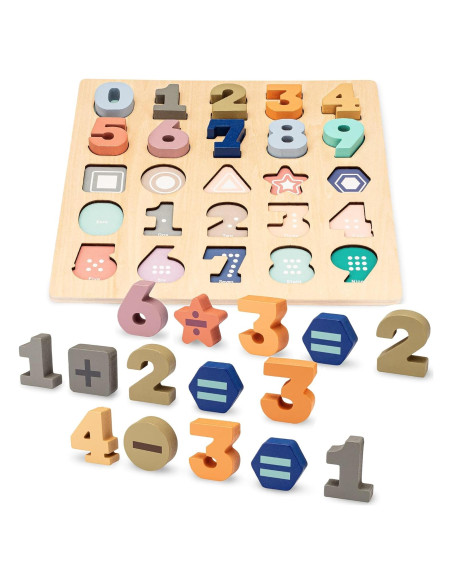 Rompecabezas de Madera para Niños 3-5 Años - 25 Piezas Matemáticas Rompecabezas de Madera para Niños 3-5 Años - 25 Piezas Matemáticas