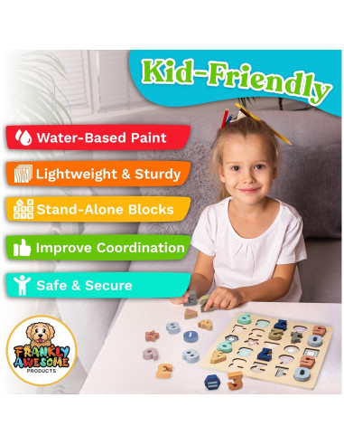 Rompecabezas de Madera para Niños 3-5 Años - 25 Piezas Matemáticas