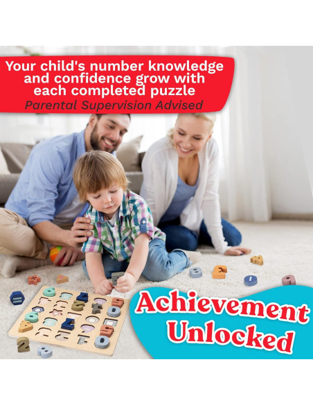 Rompecabezas de Madera para Niños 3-5 Años - 25 Piezas Matemáticas Rompecabezas de Madera para Niños 3-5 Años - 25 Piezas Matemáticas