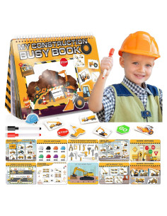 Libro Ocupado Montessori MDINGTD para Niños 3-5 Años Vehículos