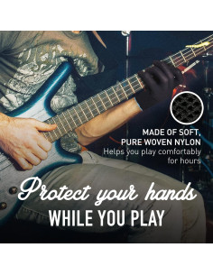 Guantes de Práctica Musical - Protectores de Dedos Medianos Negros 2