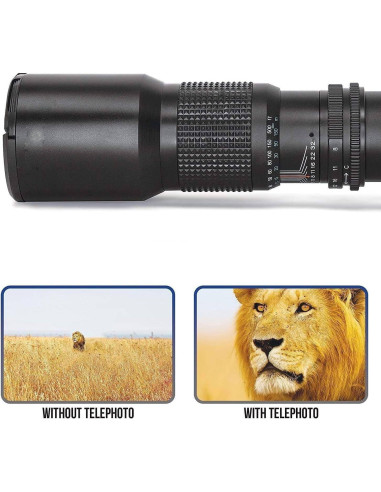 Teleobjetivo Manual Profesional 420-1600mm f/8.3 HD Pentax