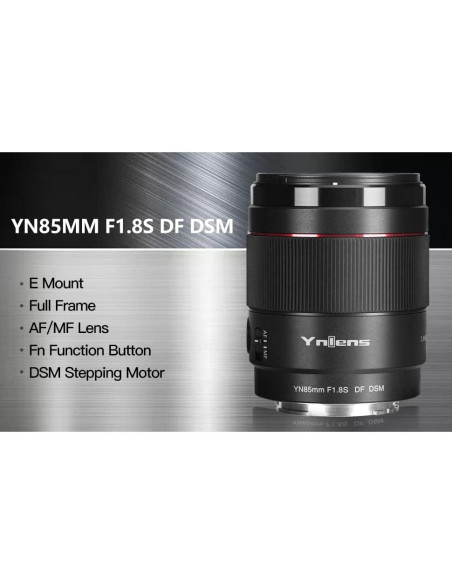 Lente Prime YONGNUO YN85mm F1.8S para Cámaras Sony E