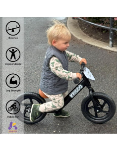 Bicicleta de Equilibrio KRIDDO para Niños 2-5 Años Negra 2