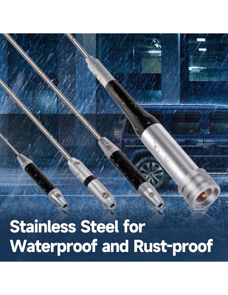 Antena de Radio Móvil Bingfu 1.58m Doble Banda VHF UHF 144/430MHz