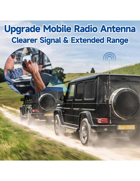 Antena de Radio Móvil Bingfu 1.58m Doble Banda VHF UHF 144/430MHz