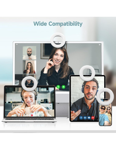 Anillo de Luz Selfie Recargable DAYFULI con Clip 9 cm