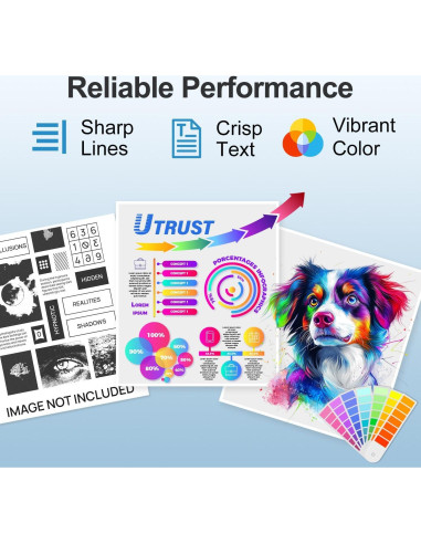 Juego de Cartuchos de Tóner LEMERO UTRUST TN436 4 Colores 6500 Páginas