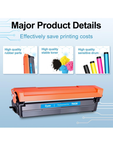 Juego de Cartuchos de Tóner LEMERO UTRUST TN436 4 Colores 6500 Páginas