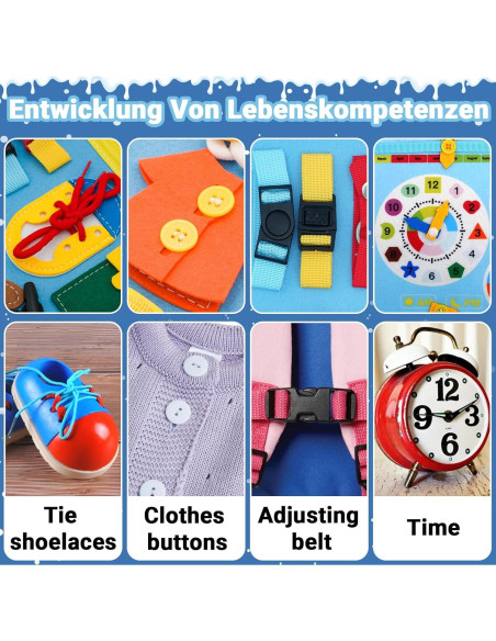 Tablero Ocupado Montessori MEGRANATE Azul - Juguete Educativo