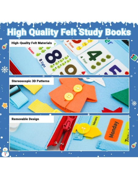 Tablero Ocupado Montessori MEGRANATE Azul - Juguete Educativo